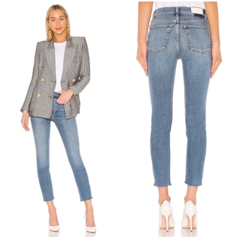Re/done High Rise Original Ankle Crop Jeans 28